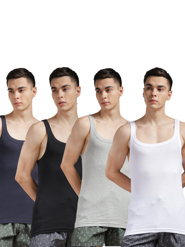 COBB MEN'S PACK OF 4 SOLID PREMIUM VEST