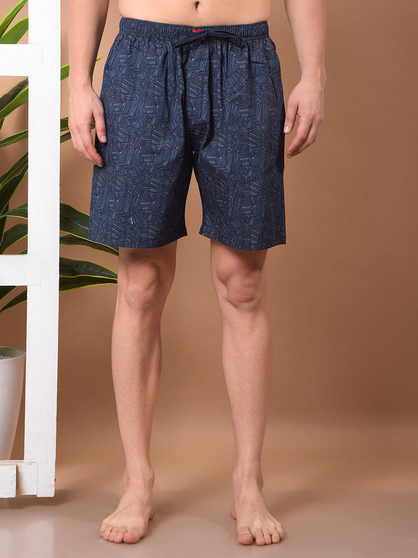 COBB BLUE PRINTED REGULAR-FIT SHORTS