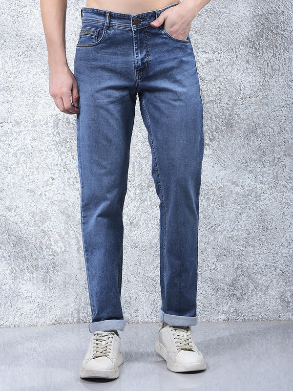 DONLAY BLUE STRAIGHT-FIT JEANS