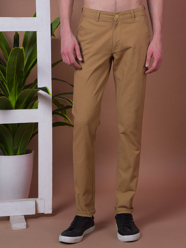 COBB KHAKI LINEN ULTRA-FIT CASUAL TROUSER