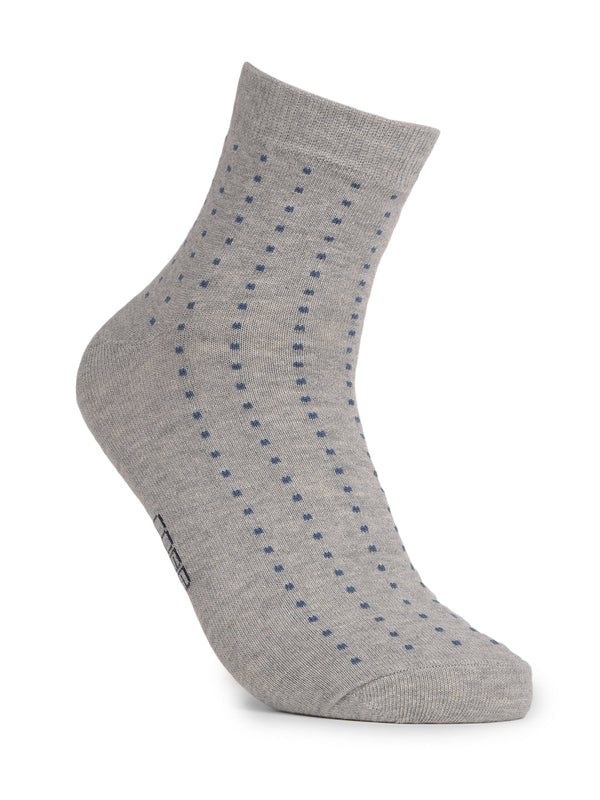 COBB GREY SELF-DESIGN HALF-ANKLE SOCKS