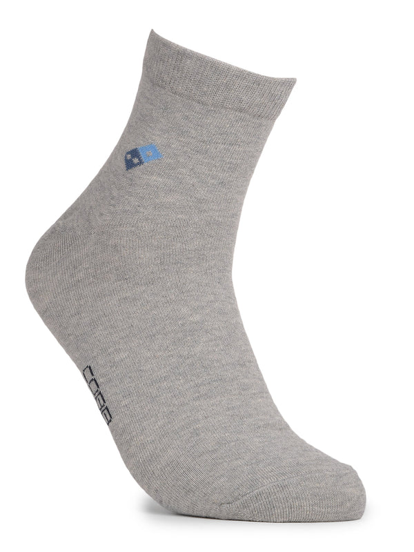 COBB GREY PRINTED HALF-ANKLE SOCKS