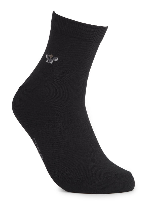 COBB BLACK PRINTED HALF-ANKLE SOCKS