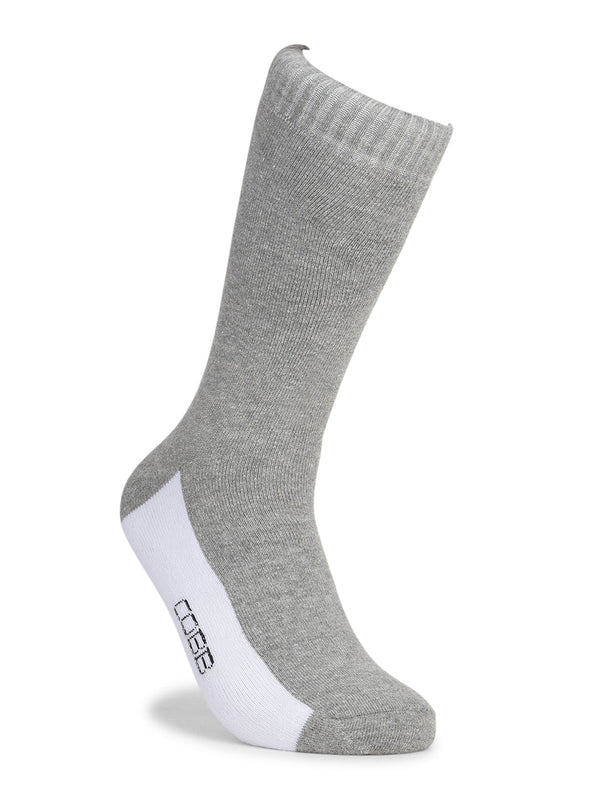 COBB GREY WHITE COLOUR-BLOCK FULL-LENGTH SOCKS