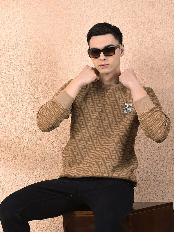 COBB BROWN PRINTED ROUND NECK SWEATSHIRT
