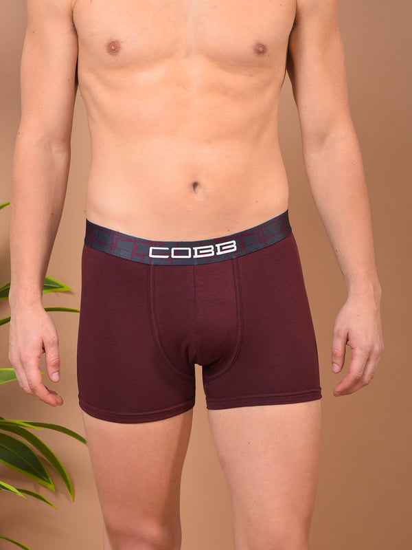COBB MEN'S SOLID MAROON PREMIUM TRUNK
